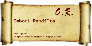 Ombodi Renáta névjegykártya